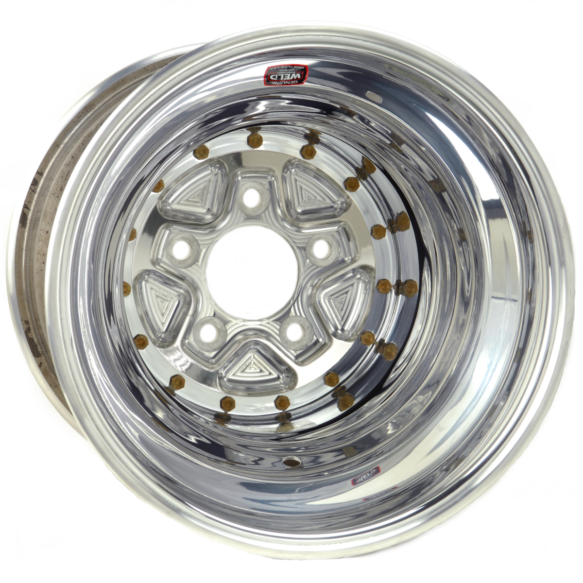 Weld 89-616558K Alumastar Pro Wheel 16x16 5x5.5 ET-114 BS4 Polished Center - Polished Shell