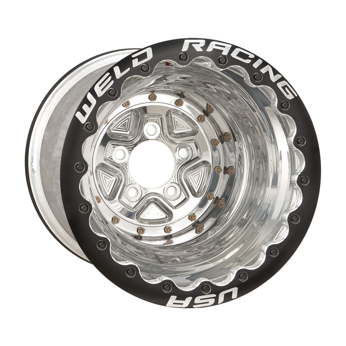 Weld 89B-618B562UB Alumastar Pro Wheel 16x18 5x5.5 ET-89 BS6 Black Center - Black Shell