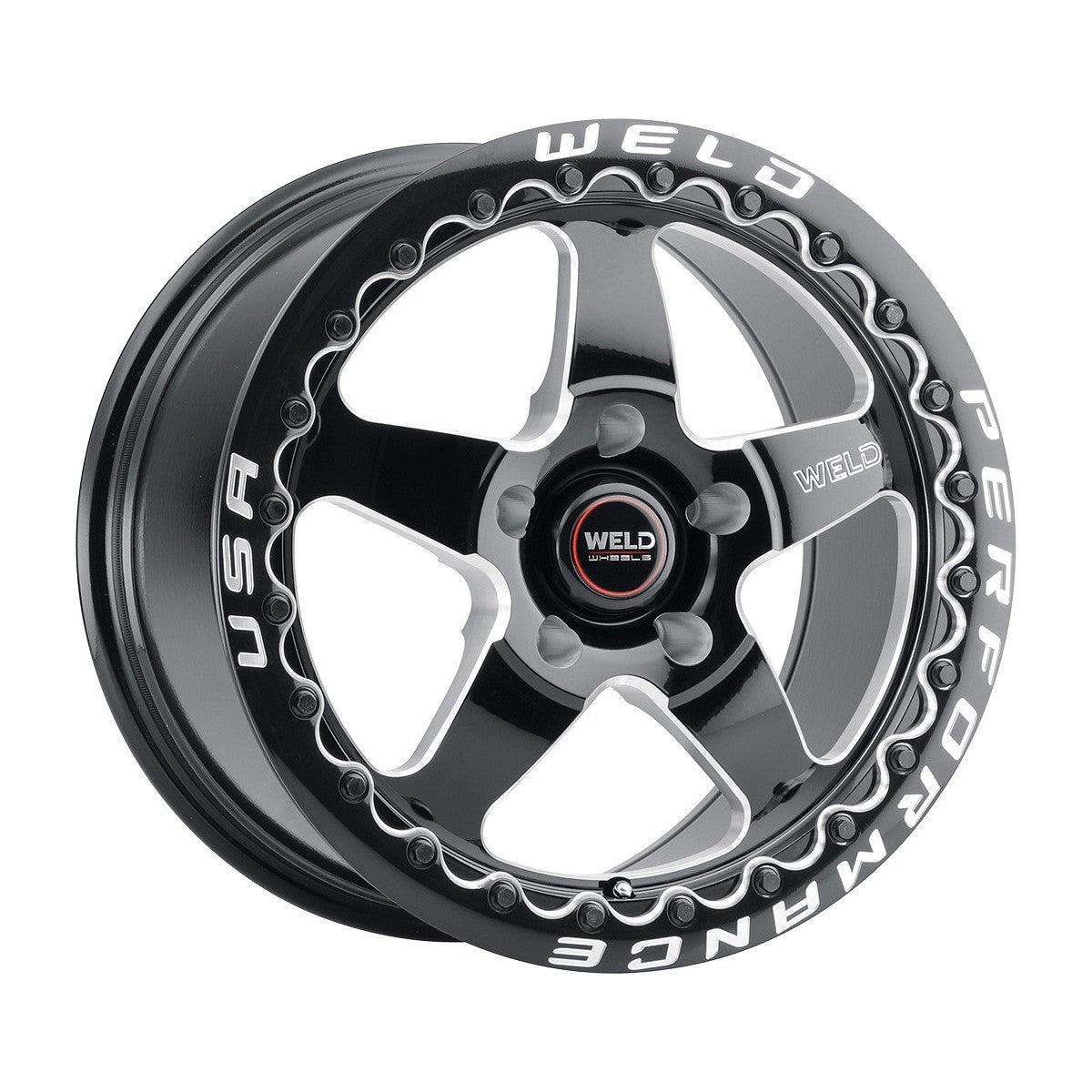 Weld S90470088P38 Ventura Beadlock S904 Wheel 17x10 5x139.7 ET38 BS7 Gloss Black MIL - DIA