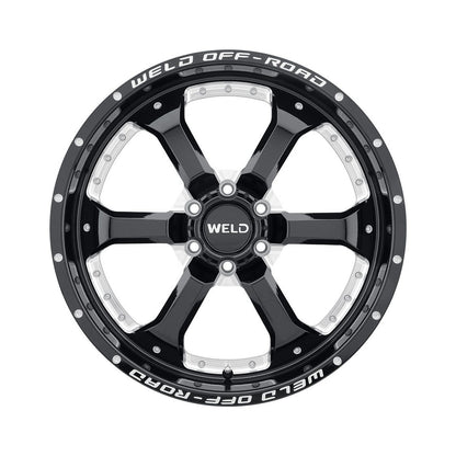 Weld W12500084475 Granada Six W125 Wheel 20x10 6x139.7 ET-18 BS4.75 Gloss Black MIL
