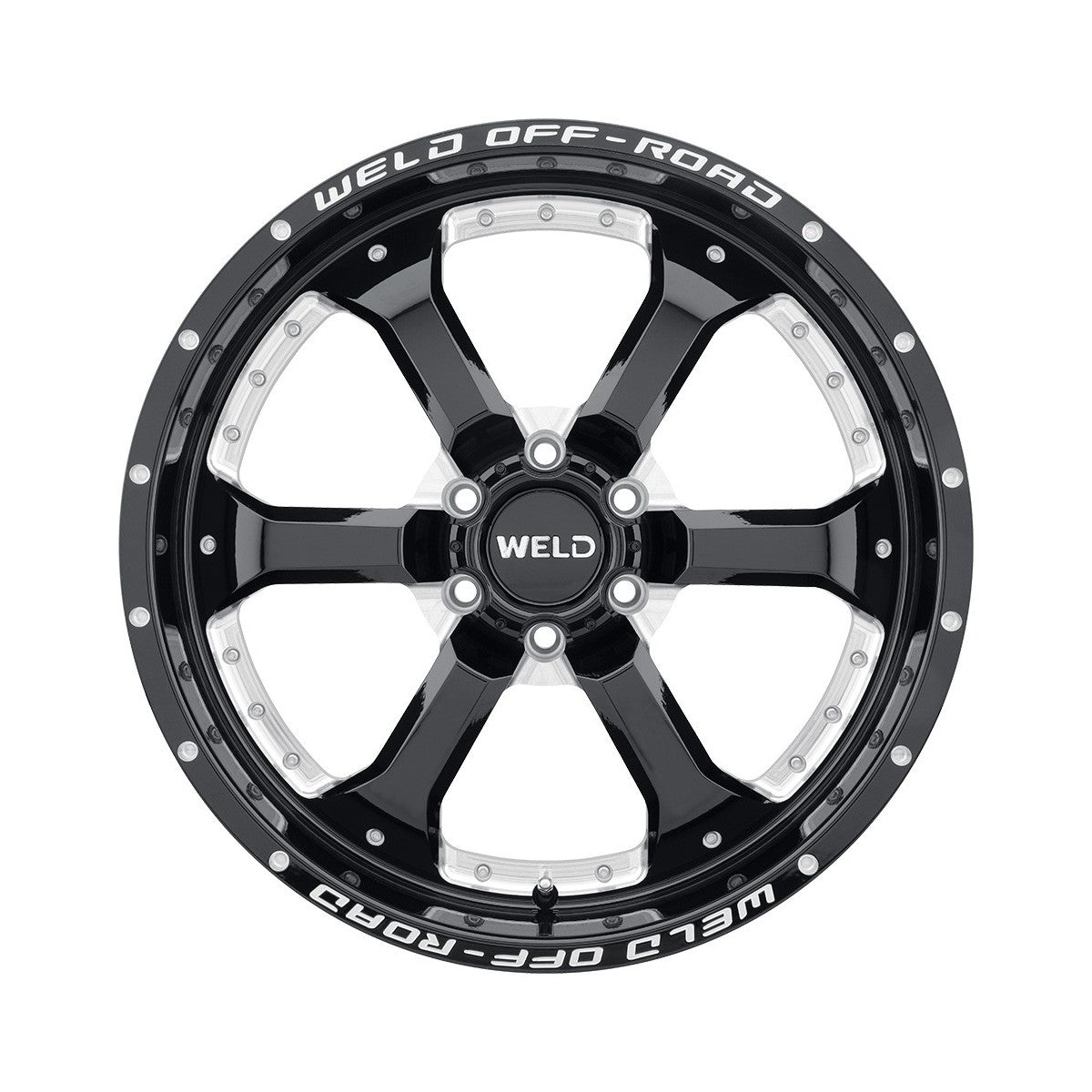 Weld W12502084475 Granada Six W125 Wheel 20x12 6x139.7 ET-44 BS4.75 Gloss Black MIL