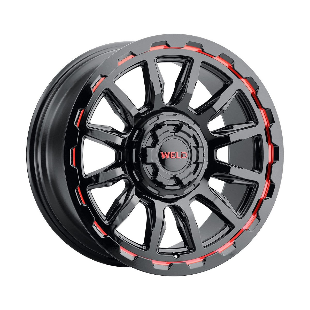 Weld W13809098575 Gauntlet W138 Wheel 20x9 6x135 ET20 BS5.75 Gloss Black MIL RED