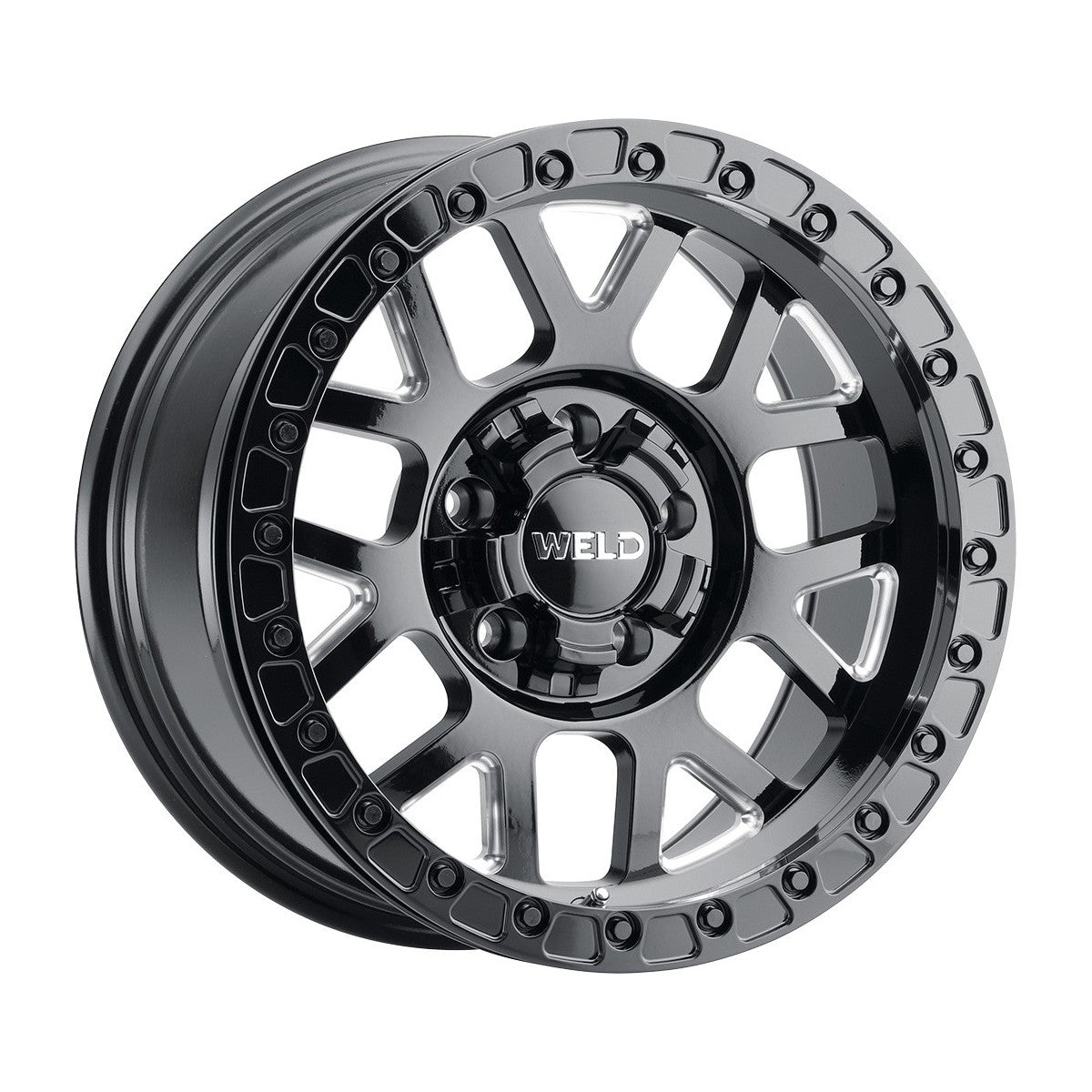 Weld W90270057450 Cinch Beadlock W902 Wheel 17x10 5x127 ET-24 BS4.5 Gloss Black MIL