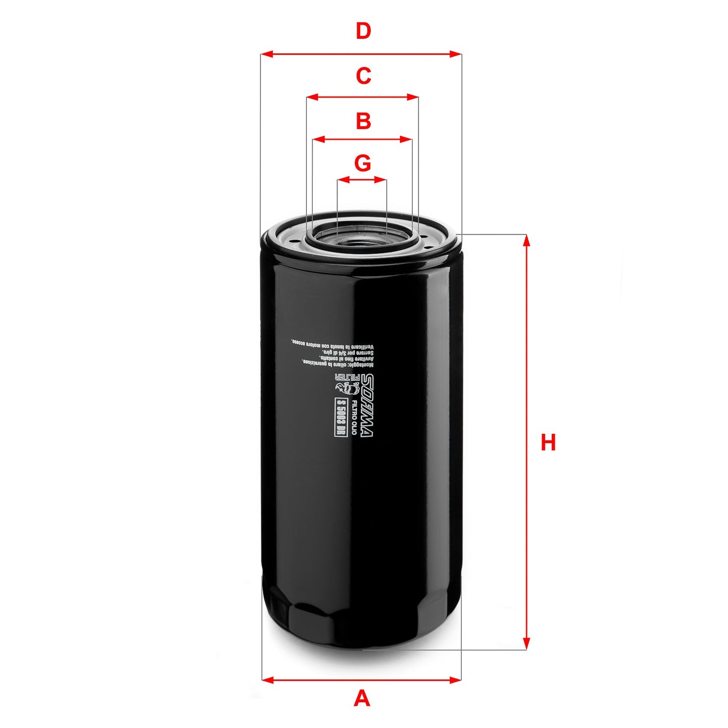 SOFIMA S5003DR Oil Filter