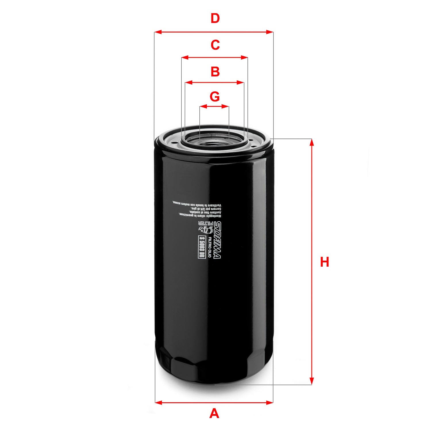 SOFIMA S5003DR Oil Filter