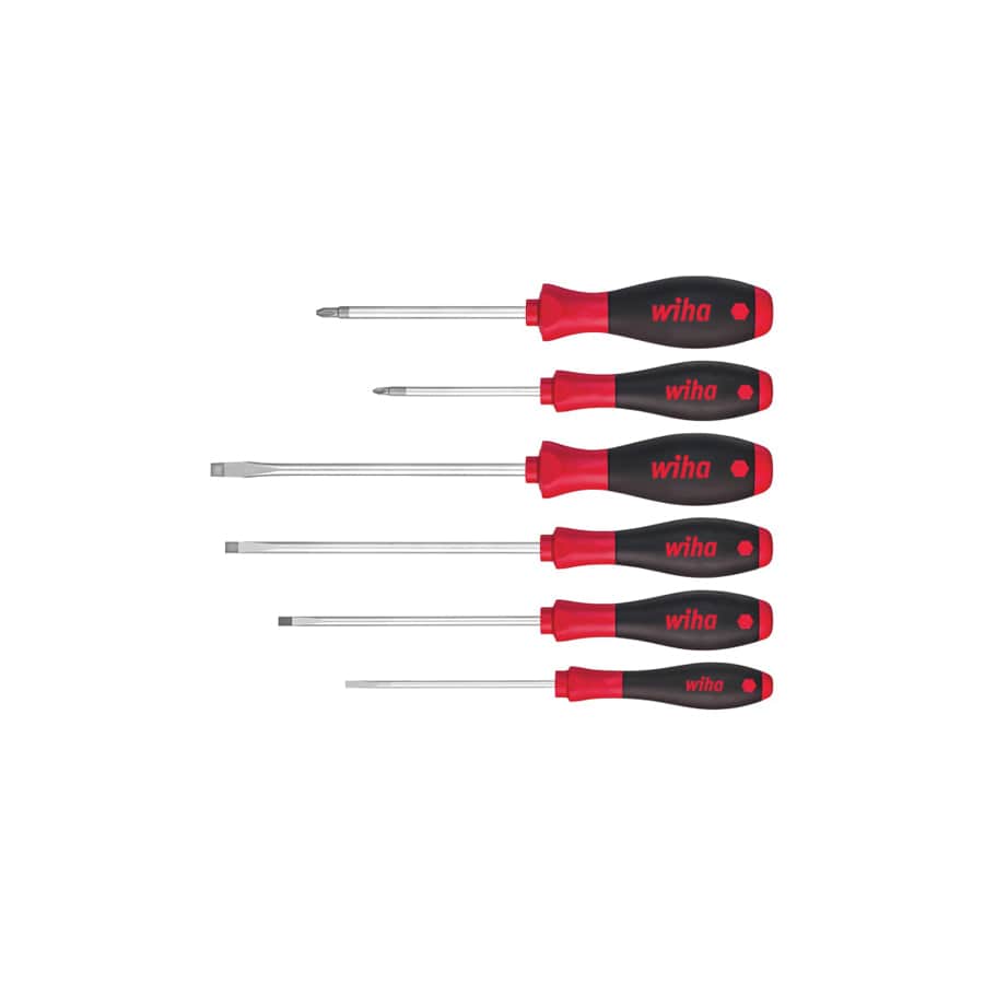 Wiha WHA07153 SoftFinish® SL/PZ Screwdriver Set, 6 Piece