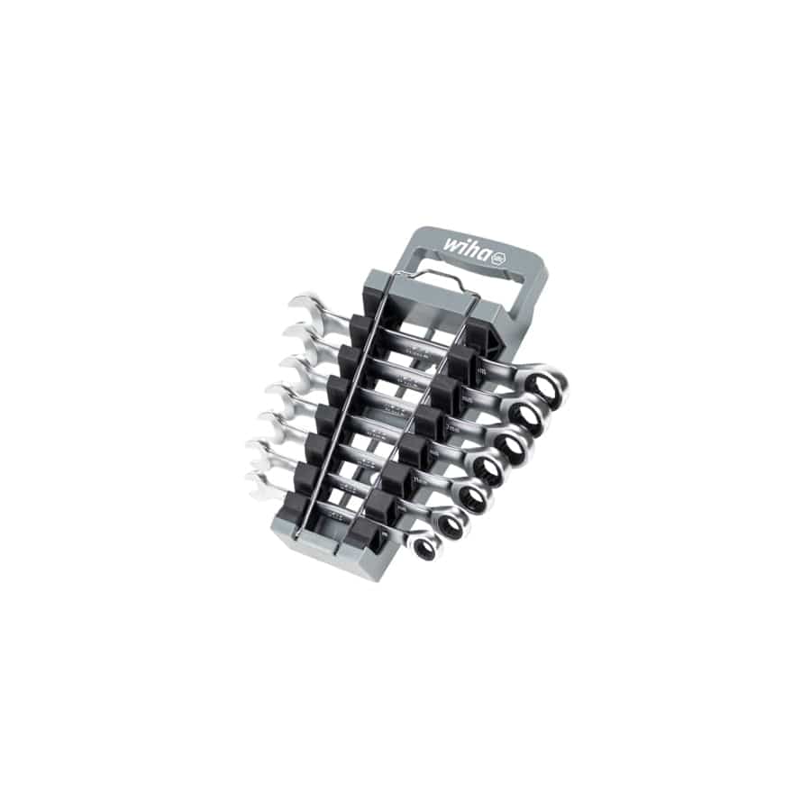 Wiha WHA44664 Ring Ratchet Spanner Set, 8 Piece