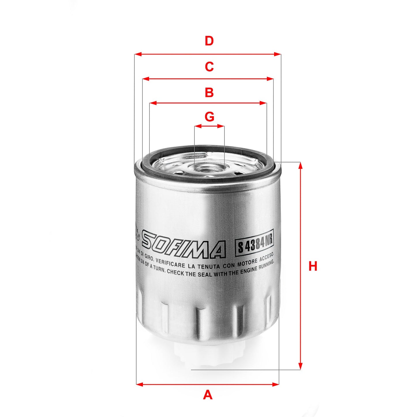 SOFIMA S4329NR Fuel Filter