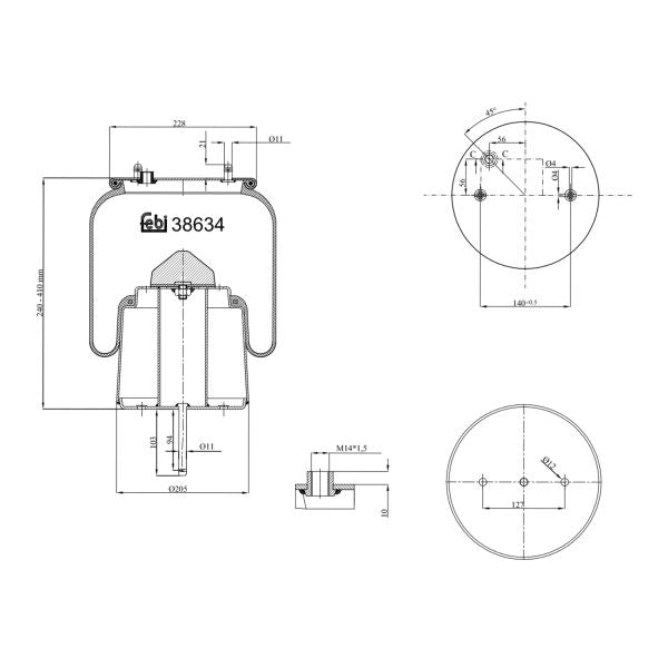 FEBI FE38634 Air Suspension Bellow