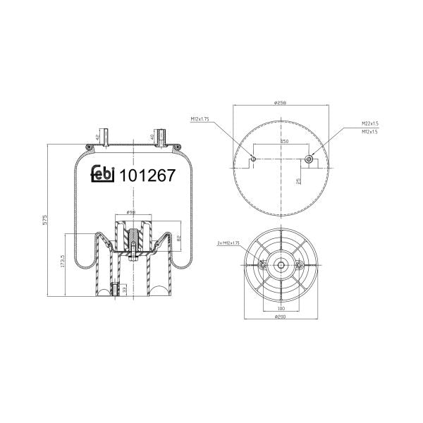 FEBI FE101267 Air Suspension Bellow