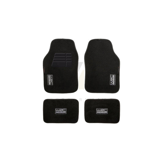 WRC Universal fit 007434 Floor mat set Textile, Front and Rear, Quantity: 4, Black
