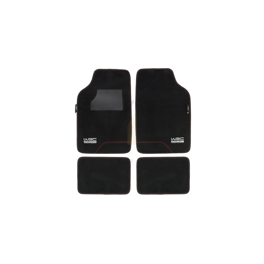 WRC Universal fit 007592 Floor mat set Textile, Front and Rear, Quantity: 4, Black