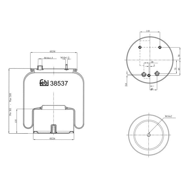 FEBI FE38537 Air Suspension Bellow
