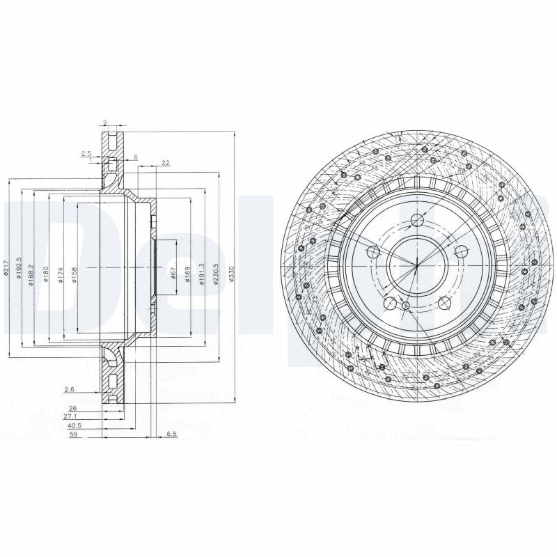 DELPHI BG3917 Brake Disc .
