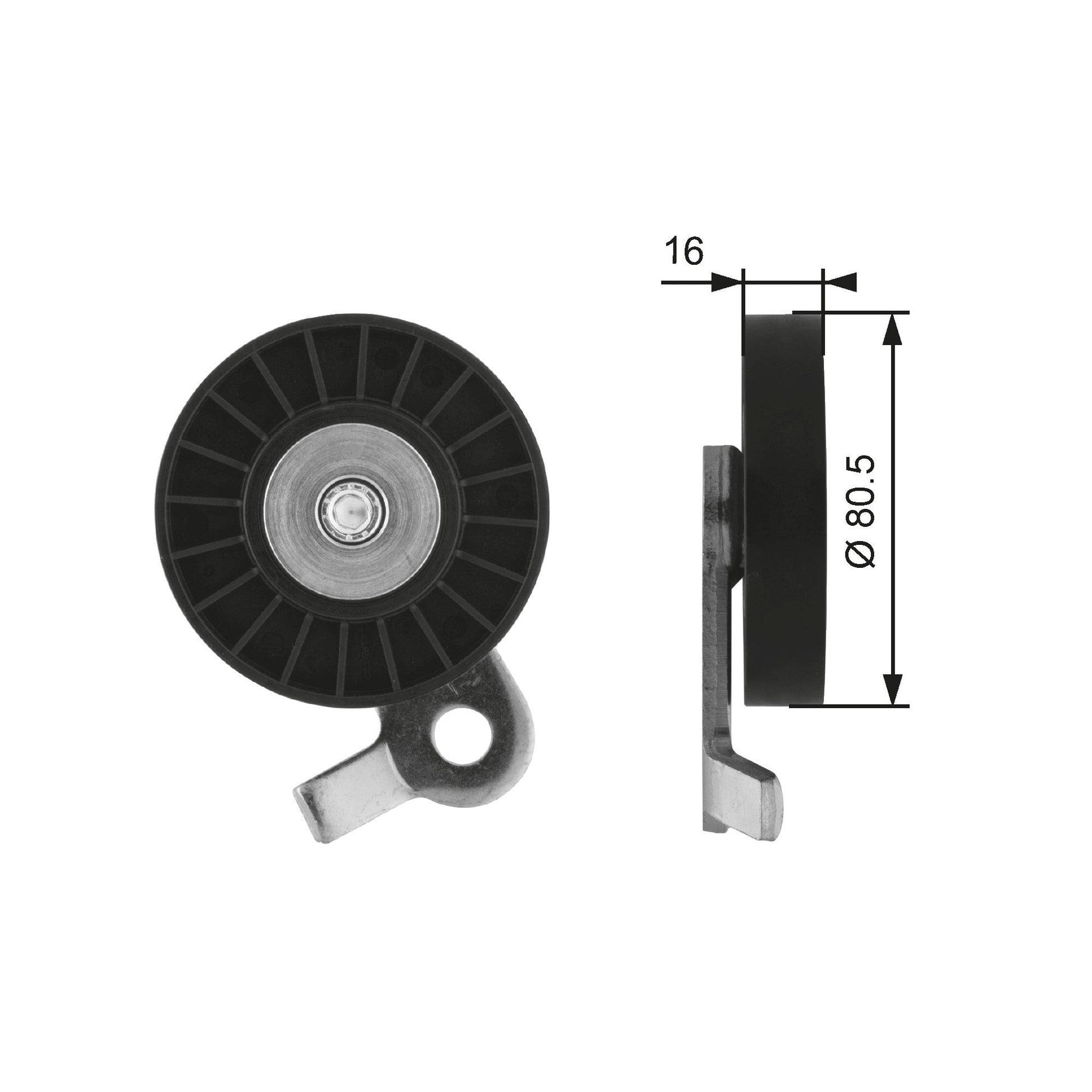 GATES GATT39060 V-Ribbed Belt Tensioner Pulley