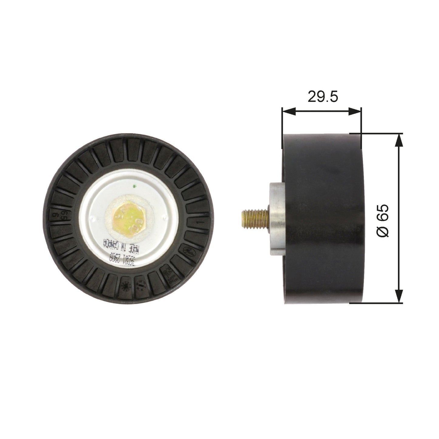 GATES GATT36081 V-Ribbed Belt Deflection/Guide Pulley