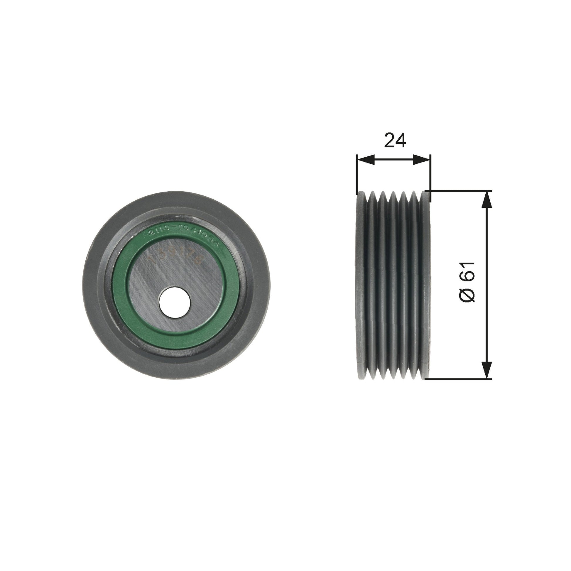 GATES GATT39176 V-Ribbed Belt Tensioner Pulley