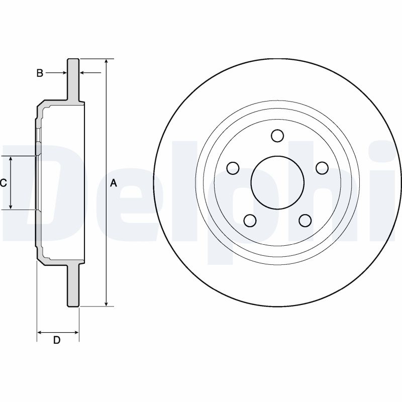 DELPHI BG4772C Brake Disc .