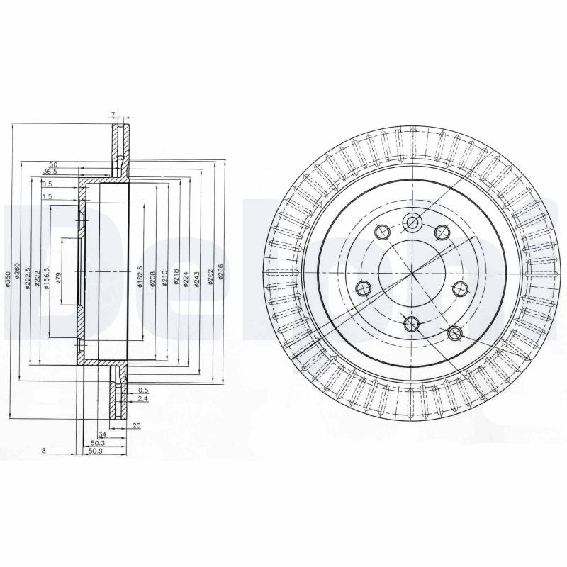 DELPHI BG3925C Brake Disc .