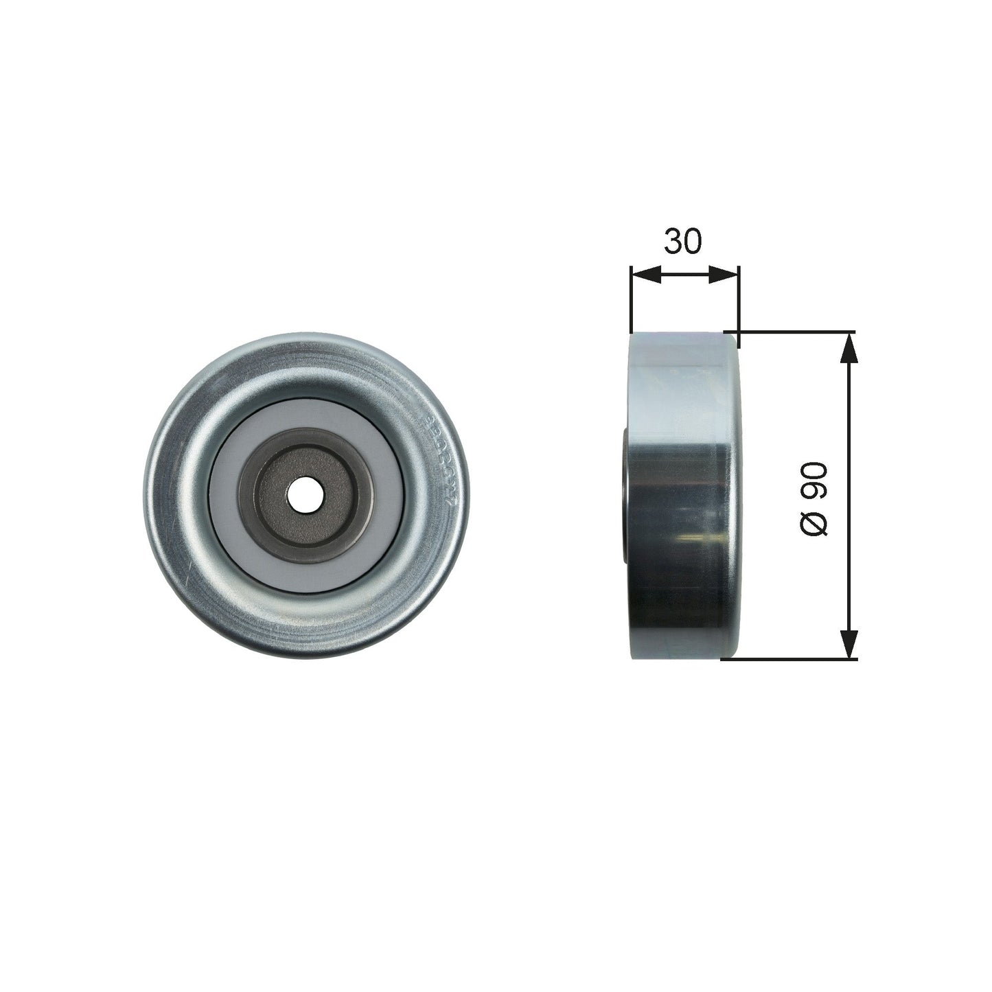 GATES GATT36415 V-Ribbed Belt Deflection/Guide Pulley