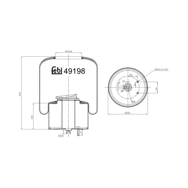 FEBI FE49198 Air Suspension Bellow