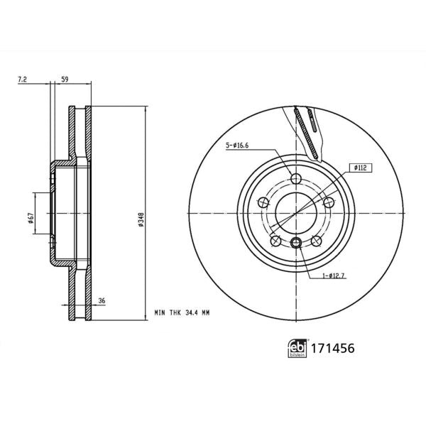 FEBI BILSTEIN FE171456 Brake Disc