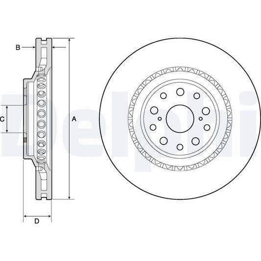 DELPHI BG9186C Brake Disc