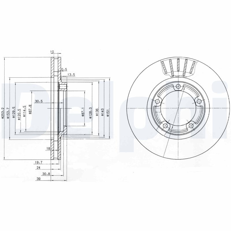 DELPHI BG3590 Brake Disc .
