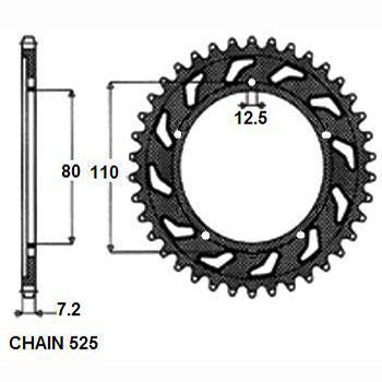 SUNSTAR SUNR1-4335-46 Chain Sprocket