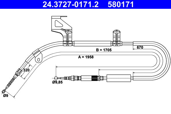 FEBI BILSTEIN FE48308 Parking Brake Cable Pull
