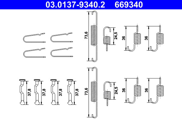 DELPHI LS2155 Parking Brake Brake Shoe Set