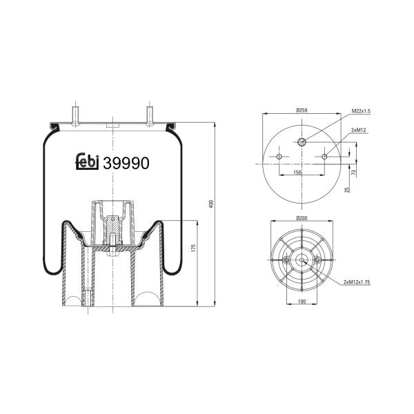 FEBI FE39990 Air Suspension Bellow