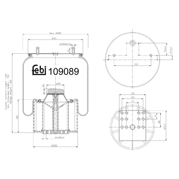 FEBI FE109089 Air Suspension Bellow