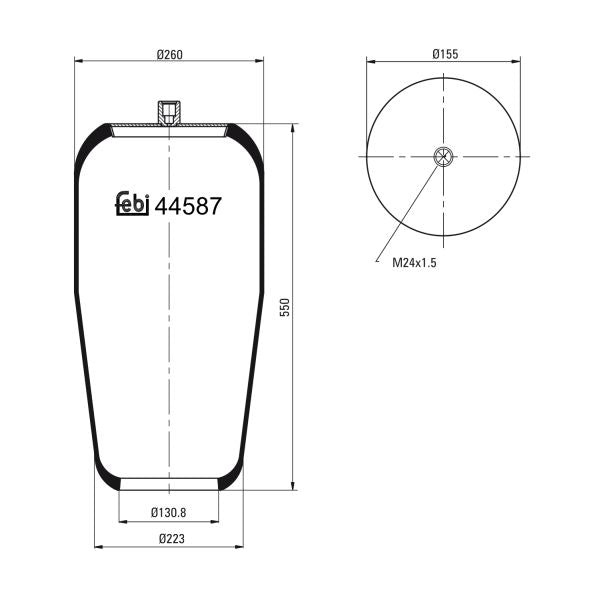 FEBI FE44587 Air Suspension Bellow