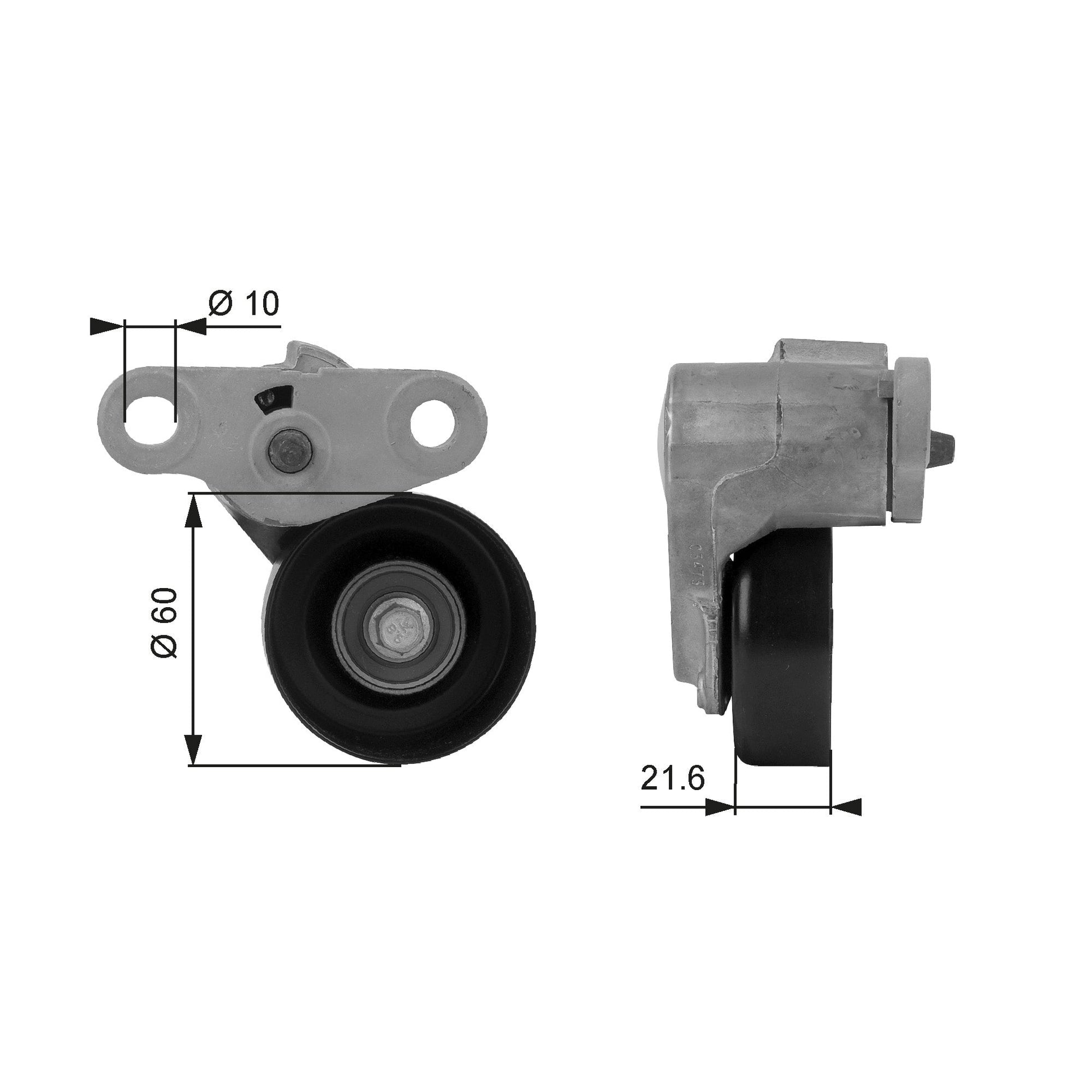 GATES GATT38159 V-Ribbed Belt Tensioner Pulley