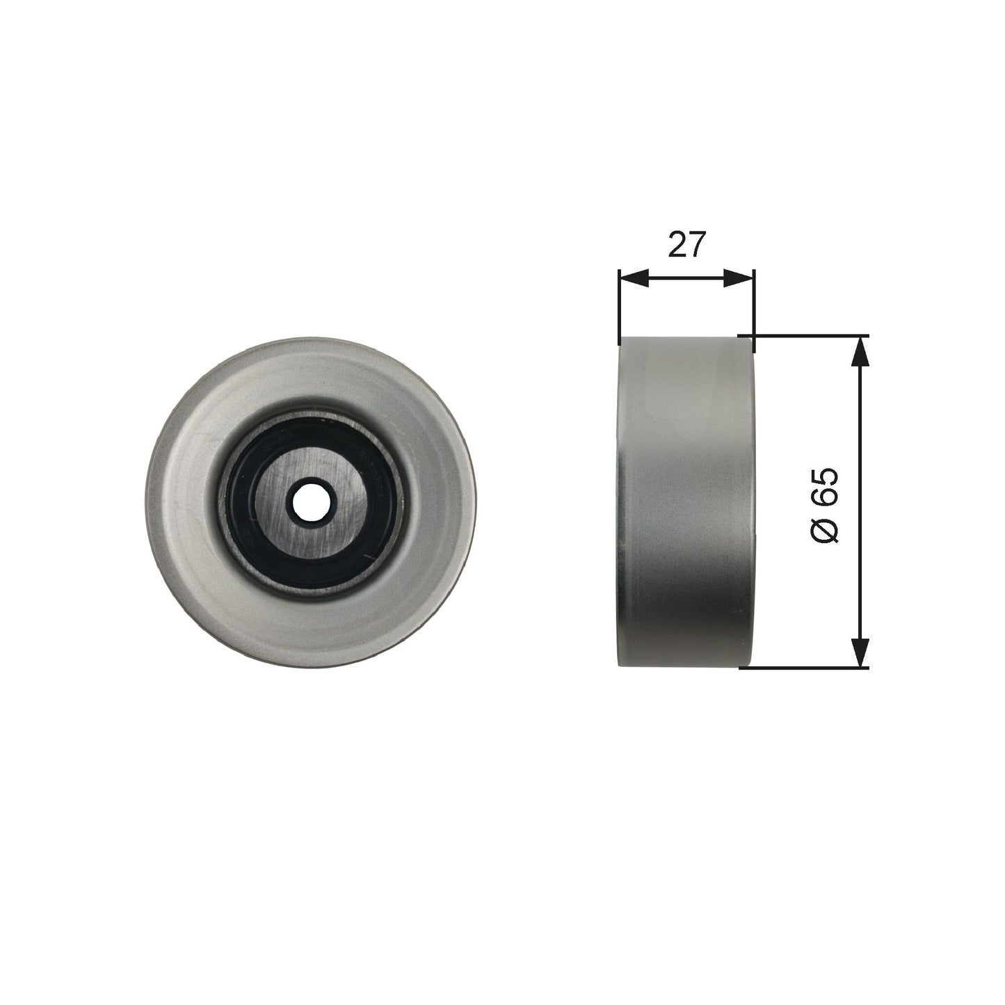 GATES GATT36451 V-Ribbed Belt Deflection/Guide Pulley