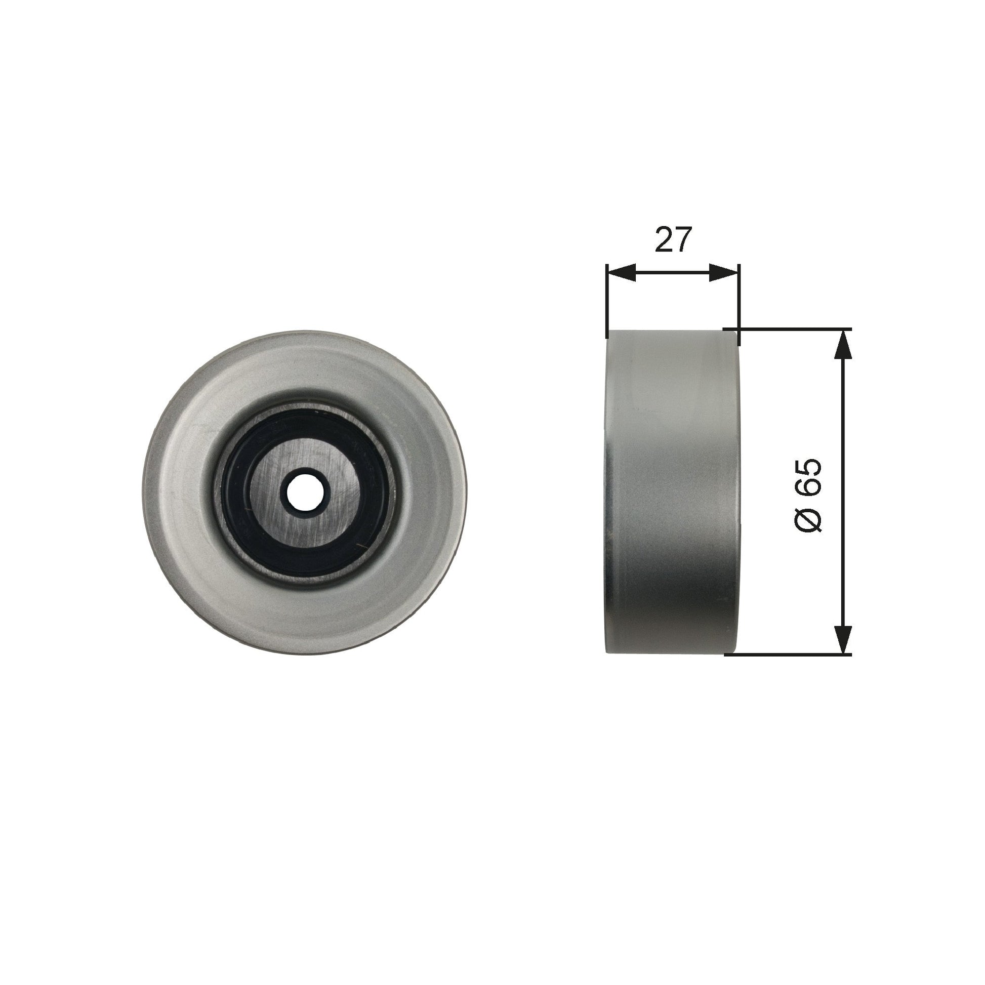 GATES GATT36451 V-Ribbed Belt Deflection/Guide Pulley