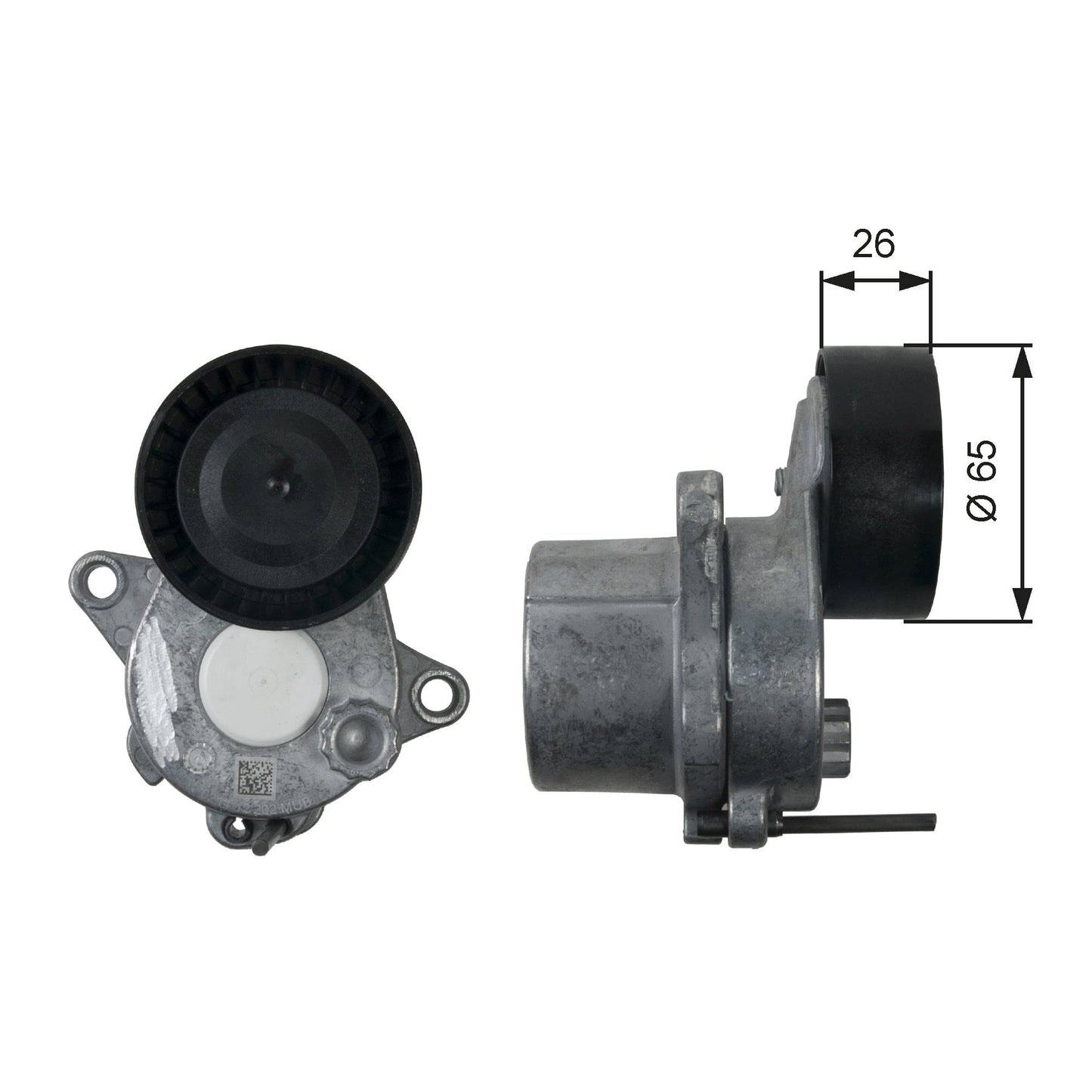 GATES GATT39196 V-Ribbed Belt Tensioner Pulley