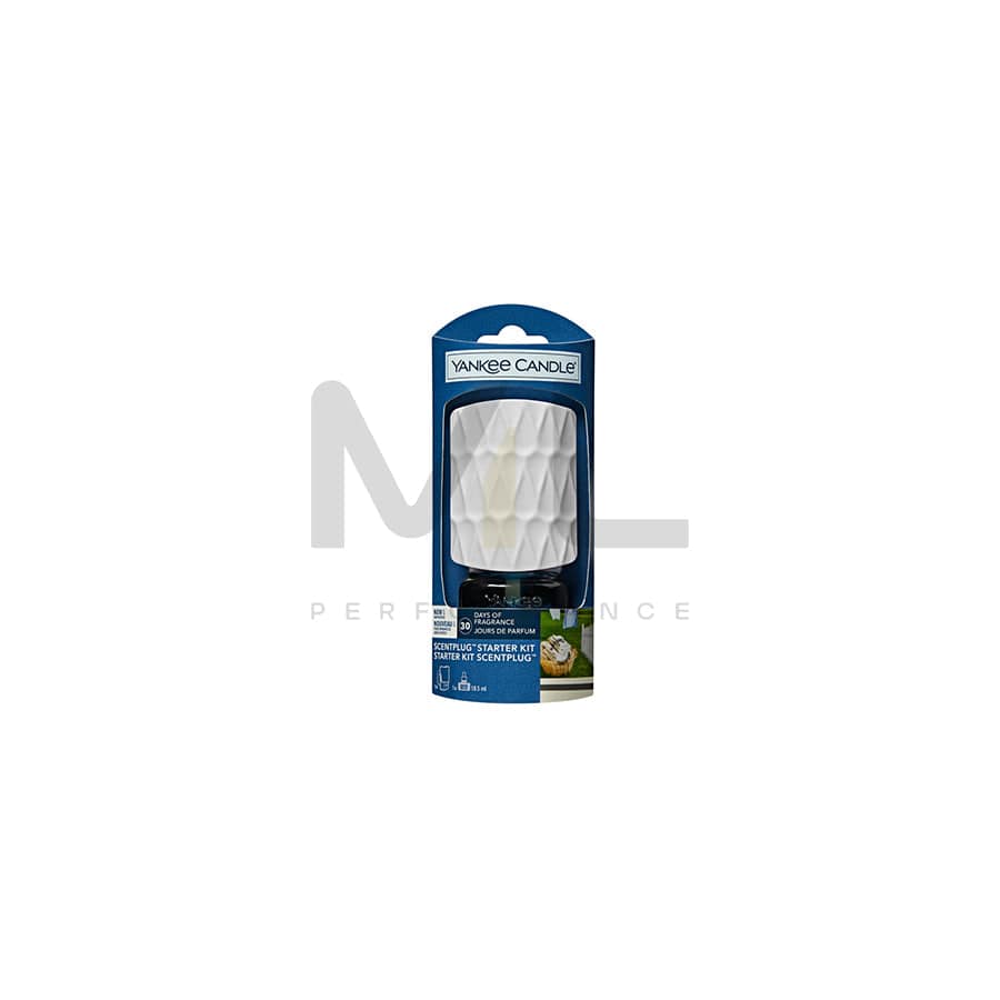 Yankee Candle Car Air Freshener - Clean Cotton Refill + 1 x Organic Base Unit