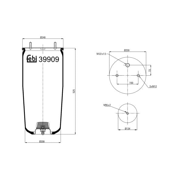 FEBI FE39909 Air Suspension Bellow