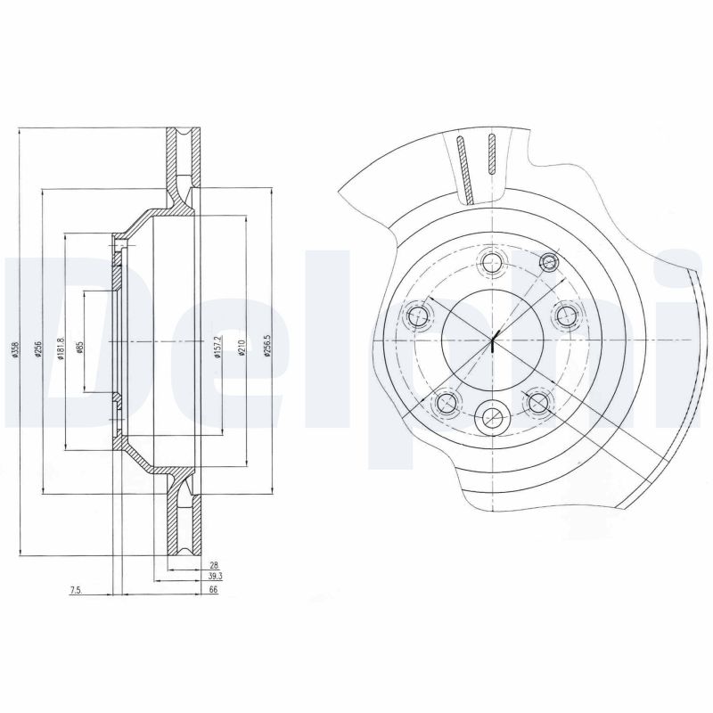 DELPHI BG4070 Brake Disc .