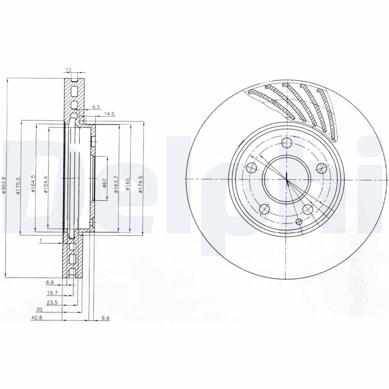 DELPHI BG4029 Brake Disc .