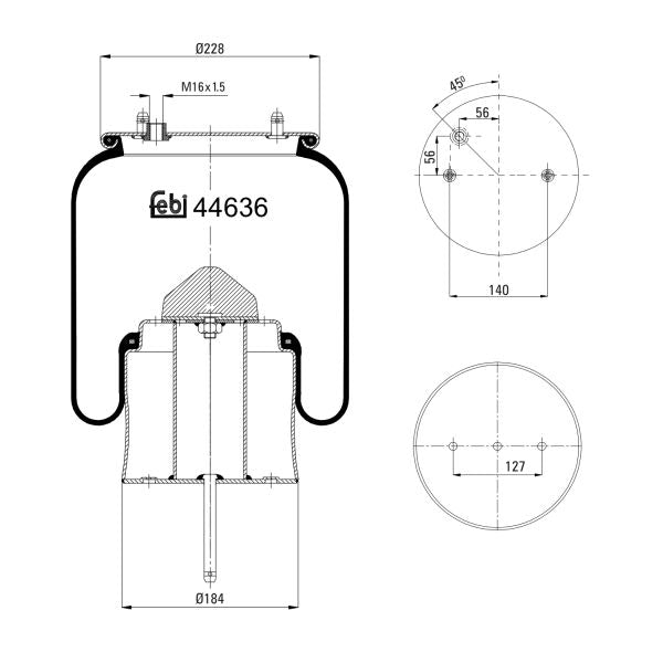 FEBI FE44636 Air Suspension Bellow