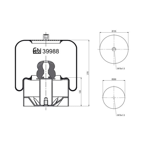 FEBI FE39988 Air Suspension Bellow