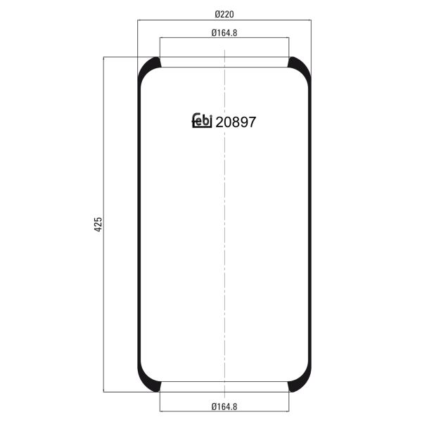 FEBI FE20897 Air Suspension Bellow
