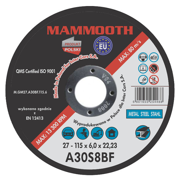 MAMMOOTH MGM27A30BF1156B Multi-Grinder Mounting Plate