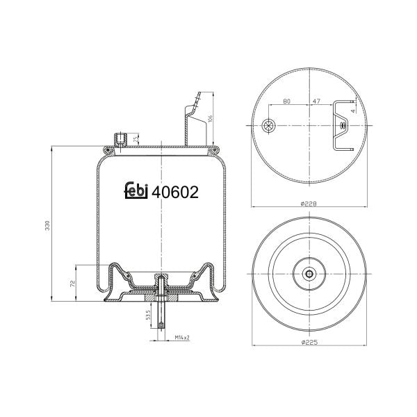 FEBI FE40602 Air Suspension Bellow