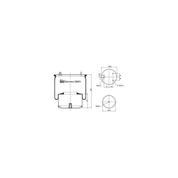 FEBI FE38503 Air Suspension Bellow