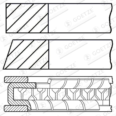 GOETZE 08-374407-00 Piston Ring Kit