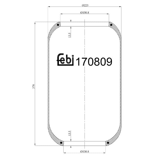 FEBI FE170809 Air Suspension Bellow